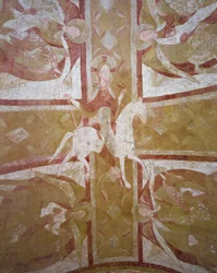 Christ sur un cheval blanc entouré d